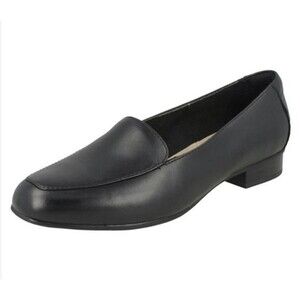 Clarks Collection Ultimate Comfort Black Leather Juliet Lora Loafers Sz 7.5 M